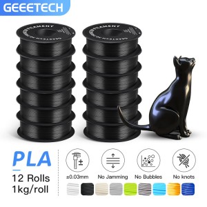 Geeetech PLA Black 12 Rolls 1.75mm 1kg per roll